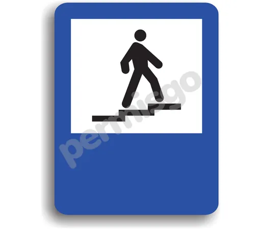 Semnul de circulație „Pasarelă pentru pietoni”