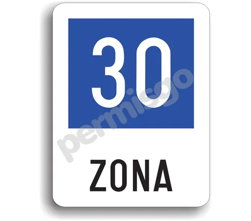 Semnul de circulație „Zonă cu viteză recomandată de 30 km/h”