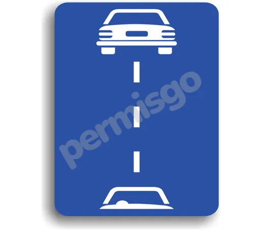 Semnul de circulație „Distanța de siguranță între vehiculele pentru viteze mai maride 90 km/h”