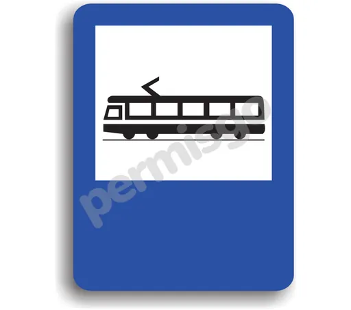 Semnul de circulație „Stație de tramvai”