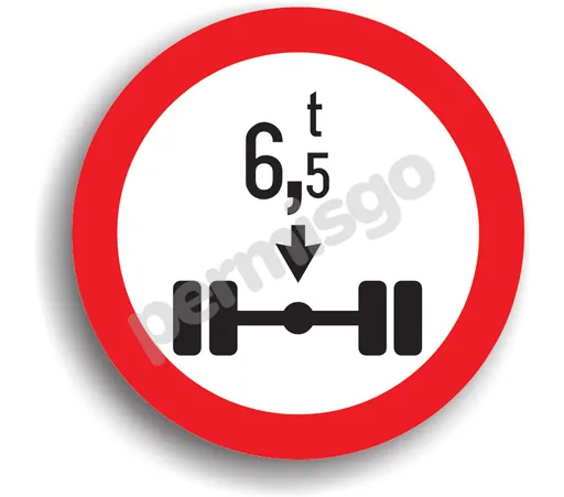 Semnul de circulație „Accesul interzis vehiculelor cu masă mai mare de ... t pe osia simplă”