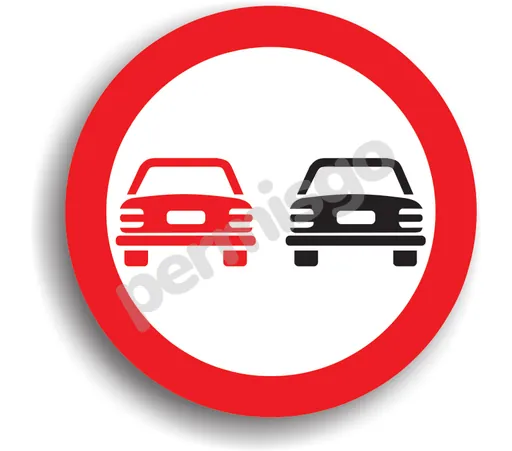 Semnul de circulație „Depășirea autovehiculelor, cu excepția motocicletelor fără ataș, interzisă”