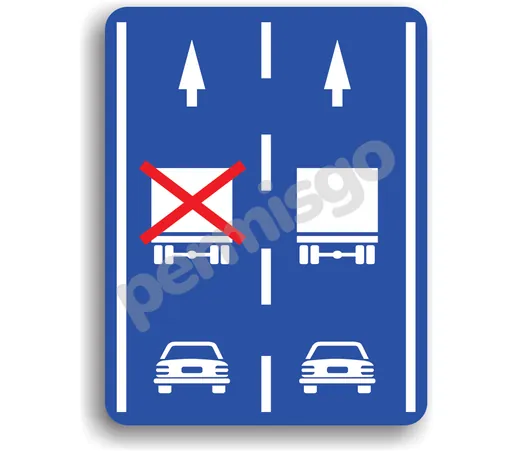 Semnul de circulație „Organizarea traficului pe benzi de circulație”