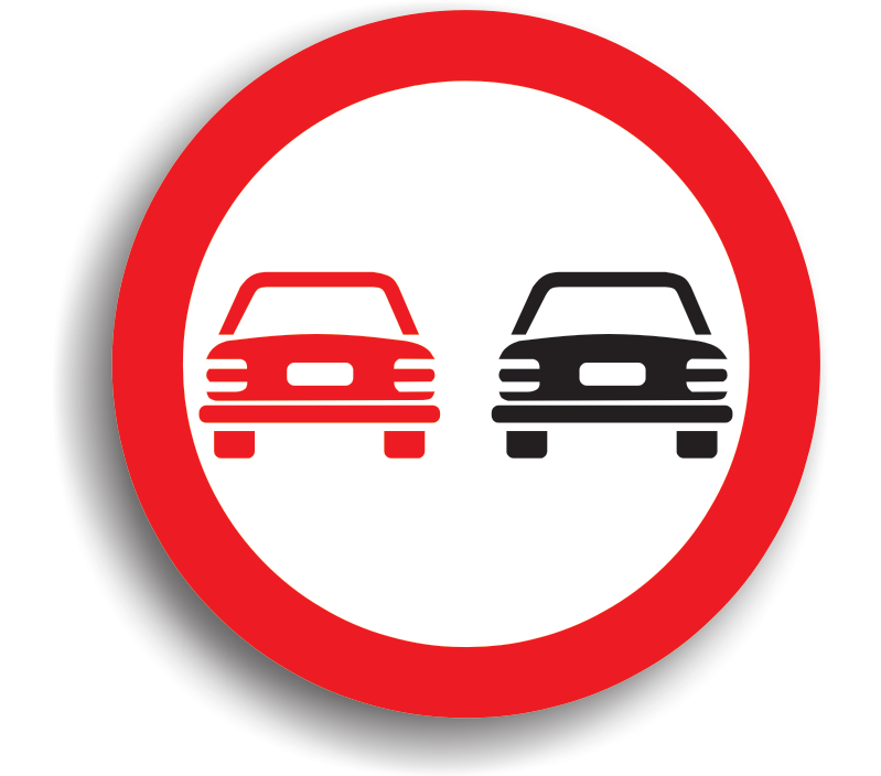 Semnul de circulație „Depășirea interzisă” — indicator rutier de interzicere sau restricție